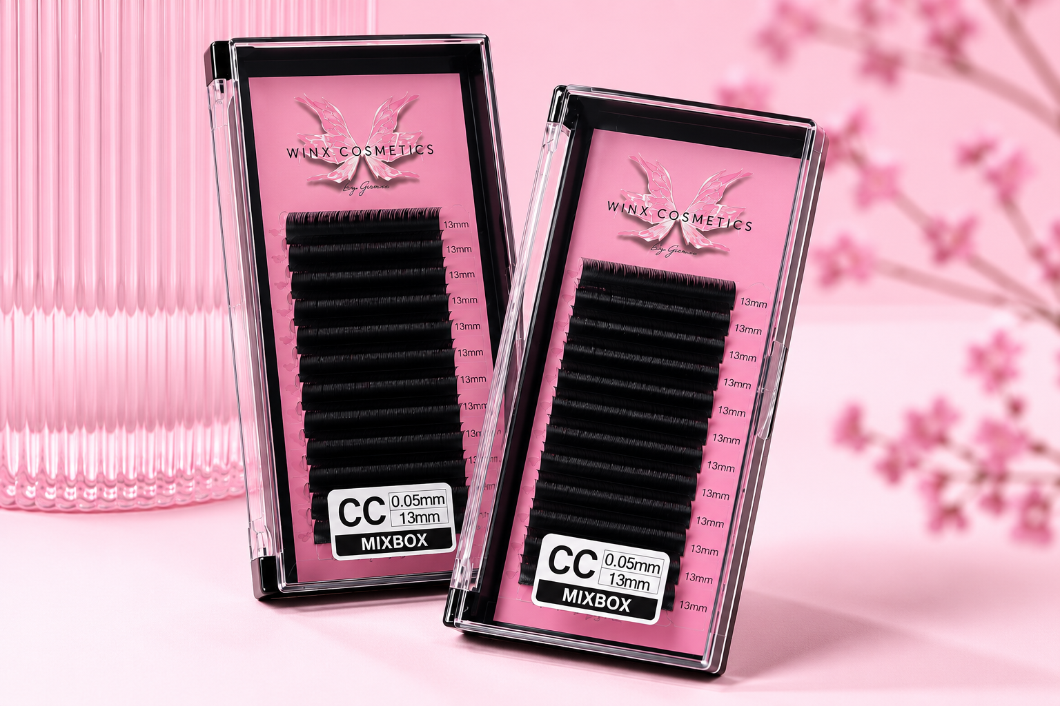 Winx Ultra Matte Dark Easyfan Lashtrays (CC-Curl) - 8-15mm Mixtray