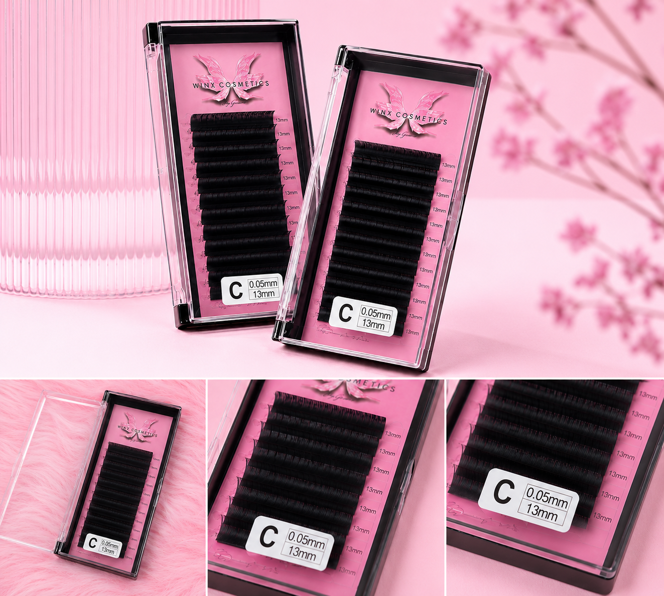 Winx Ultra Matte Dark Easyfan Lashtrays (C-Curl) - 10mm