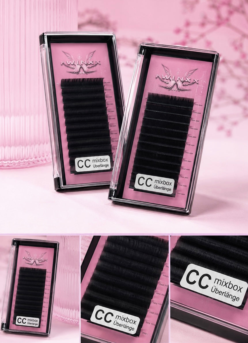 Winx Ultra Matte Dark Easyfan Lashtrays (CC-Curl) - 16-20mm Mixtray