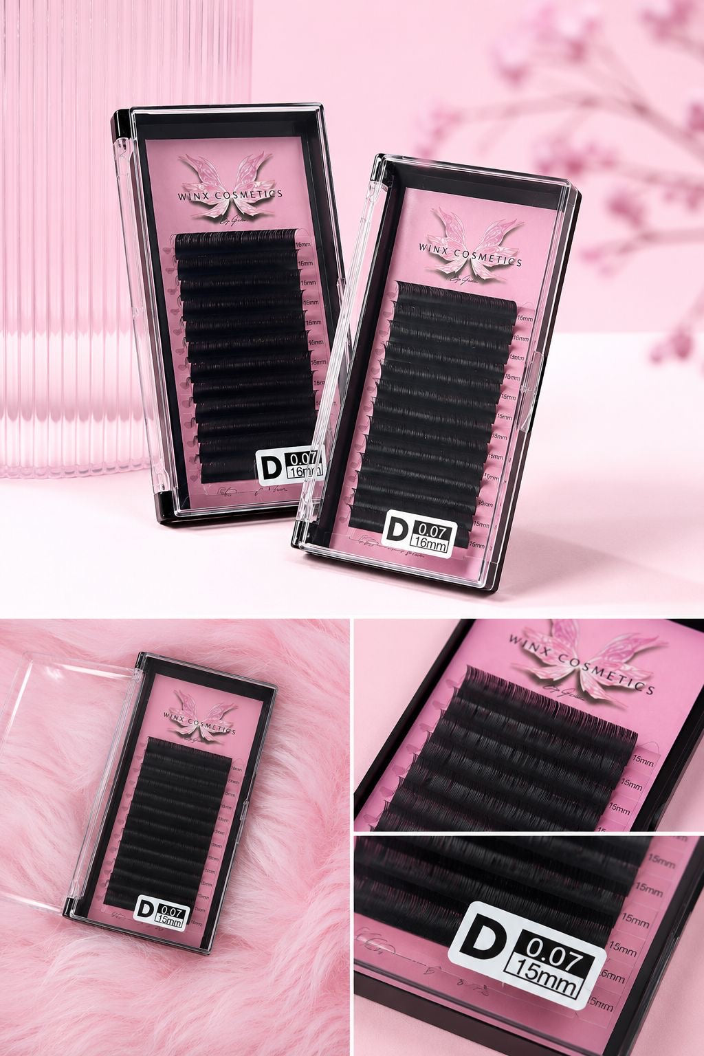 Winx Ultra Matte Dark Easyfan Lashtrays (D-Curl) - 10mm
